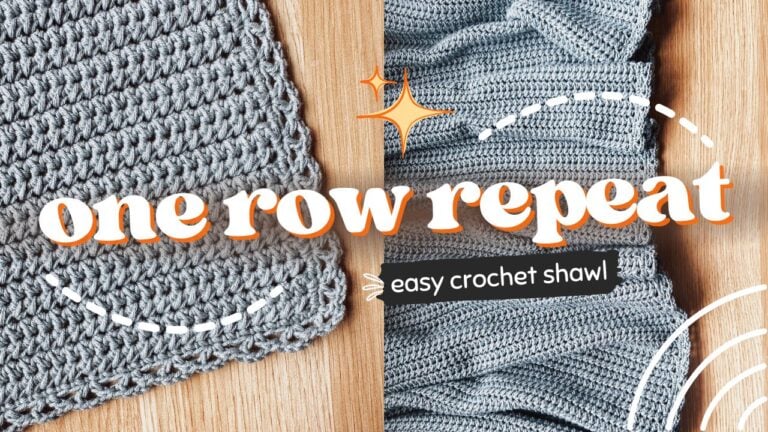 One Row Repeat Rectangular Shawl Crochet Pattern